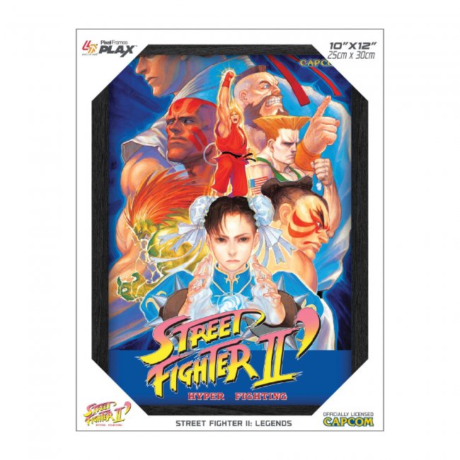 Capcom Street Fighter II Framed 3D Poster 10"x12" Offically Licensed