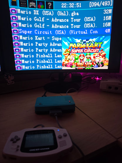 Gameboy Advanced Consolized - 1080P HDMI Output - EZ Flash Omega DE - 128GB SD Card