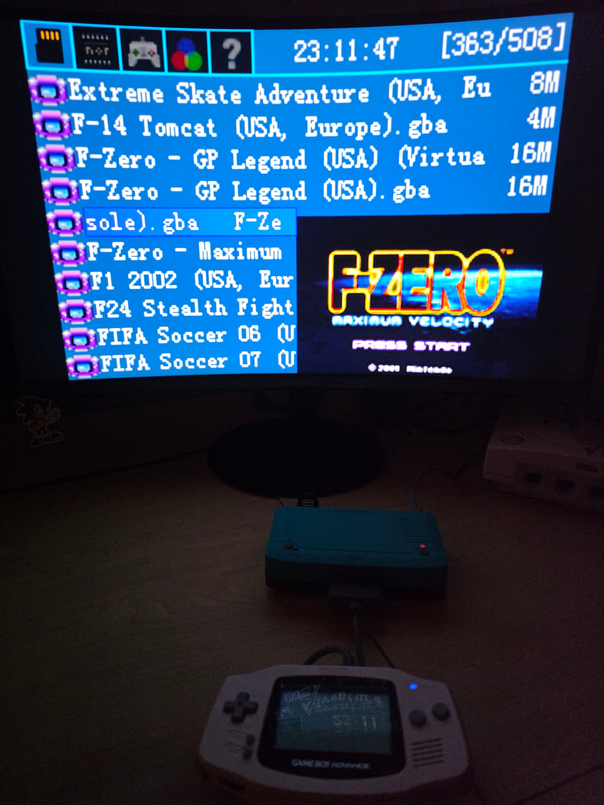Gameboy Advanced Consolized - 1080P HDMI Output - EZ Flash Omega DE - 128GB SD Card
