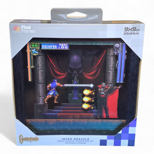 Konami Castlevania: SOTN Shadow Box Pixel Frame 9"x9" Officially Licensed