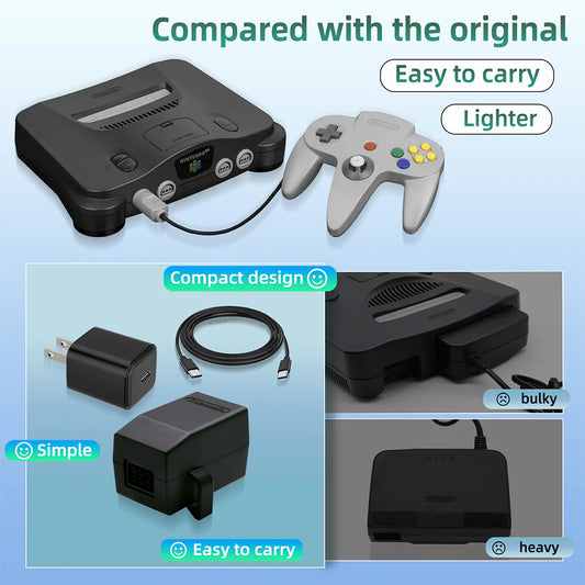 Nintendo 64 Type C Power Supply Kit - All Models - Universal - No Soldering