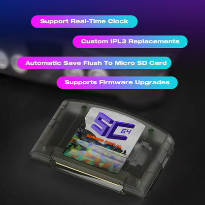 Nintendo 64 SummerCart64 Game Cartridge