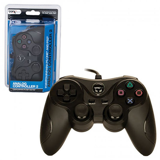 Playstation 1/Playstation 2 Wired Dualshock Controller - Black