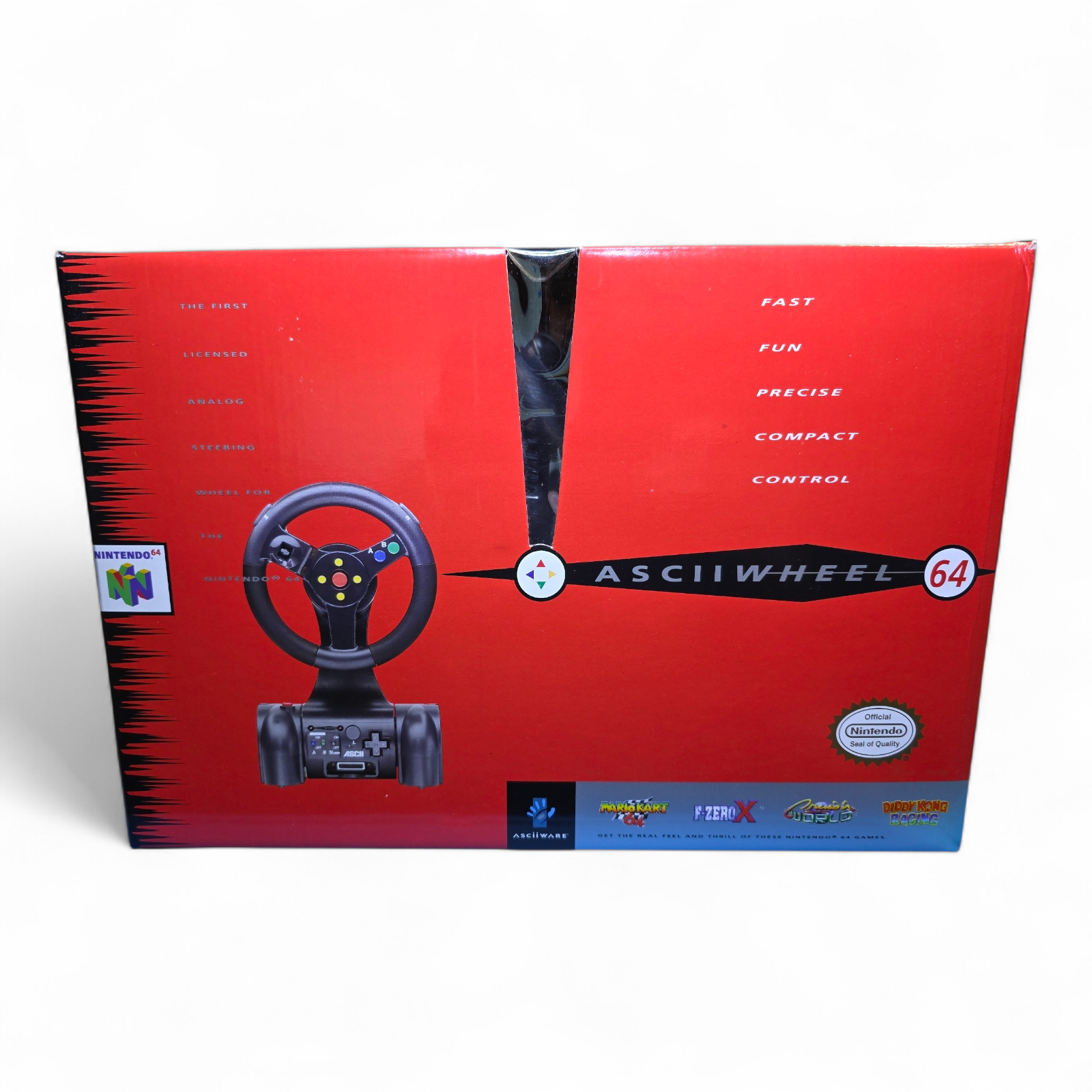 Nintendo 64 ASCII DRIVING RACING STEERING WHEEL CONTROLLER – Retro ...