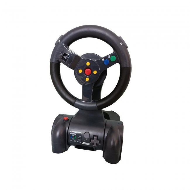 Nintendo 64 ASCII DRIVING RACING STEERING WHEEL CONTROLLER
