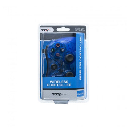 Playstation 1/Playstation 2 Wireless Dualshock Controller - Clear Blue
