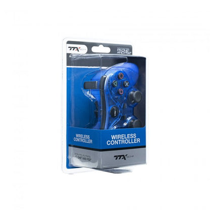 Playstation 1/Playstation 2 Wireless Dualshock Controller - Clear Blue