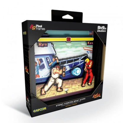 Capcom Street Fighter II Shadow Box Pixel Frame 9"x9" Officially Licensed