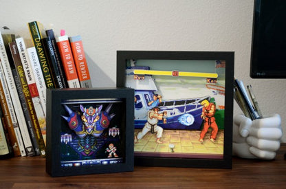 Capcom Street Fighter II Shadow Box Pixel Frame 9"x9" Officially Licensed