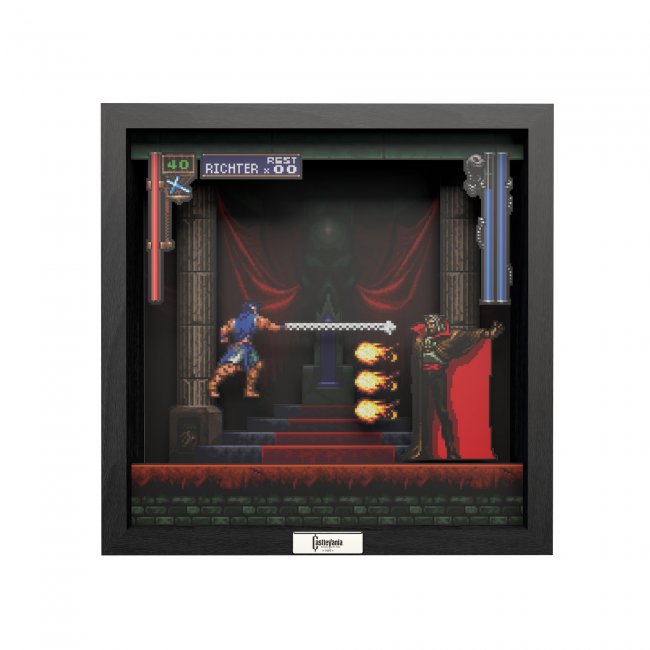 Konami Castlevania: SOTN Shadow Box Pixel Frame 9"x9" Officially Licensed