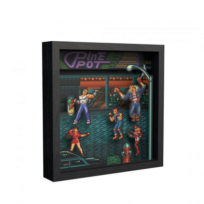 Sega Streets of Rage Shadow Box Pixel Frame 9"x9" Officially Licensed