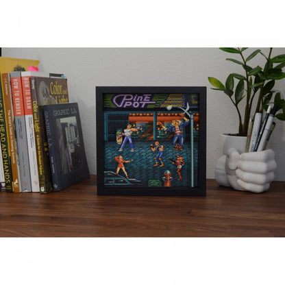 Sega Streets of Rage Shadow Box Pixel Frame 9"x9" Officially Licensed