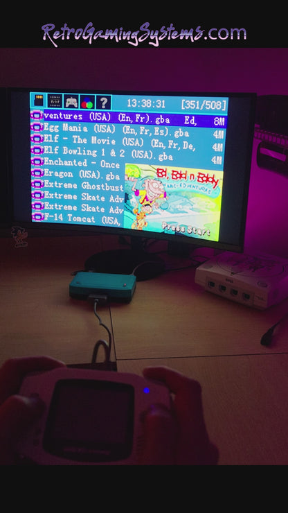 Gameboy Advanced Consolized - 1080P HDMI Output - EZ Flash Omega DE - 128GB SD Card