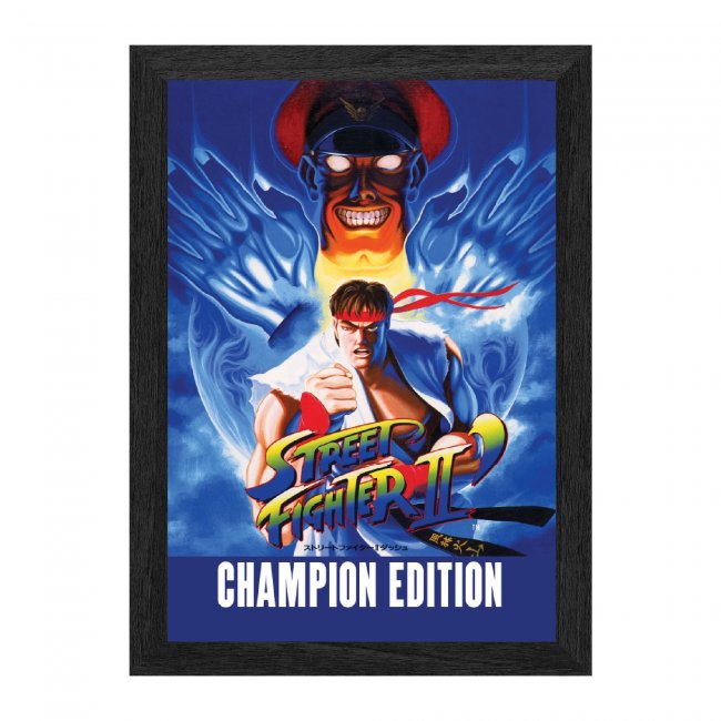 Capcom Street Fighter II Framed 3D Poster 10"x12" Offically Licensed