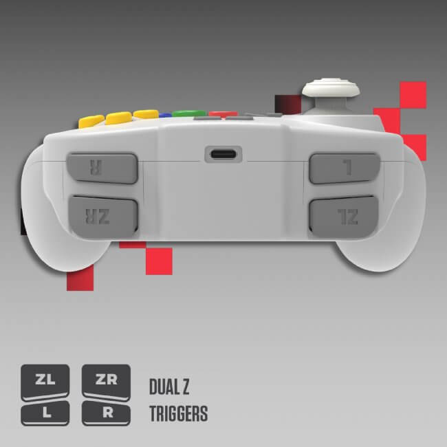 Retro-Bit Tribute 64 2.4Ghz Wireless Controller for Nintendo N64 Switch - Gray