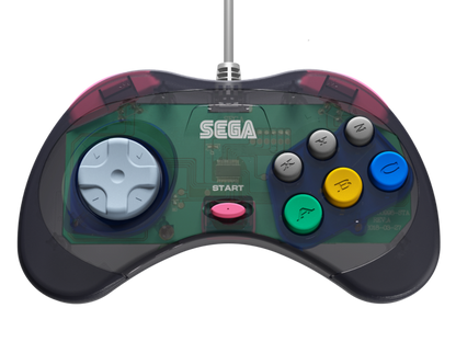 Retro-Bit Official Sega Saturn Controller Pad Original Port - Slate Grey