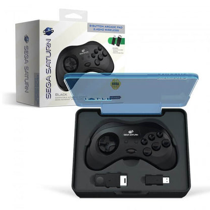 Retro-Bit SEGA Saturn® 2.4GHz Wireless Pro Controller for Sega Saturn PC - Black