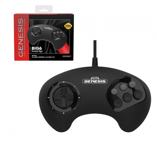 Retro-Bit Official Sega Genesis BIG6 Controller 6-Button Pad for Sega Genesis