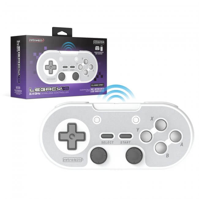 Retro-Bit Super Nintendo 2.4GHz Wireless Controller for SNES/PC/MAC/PI